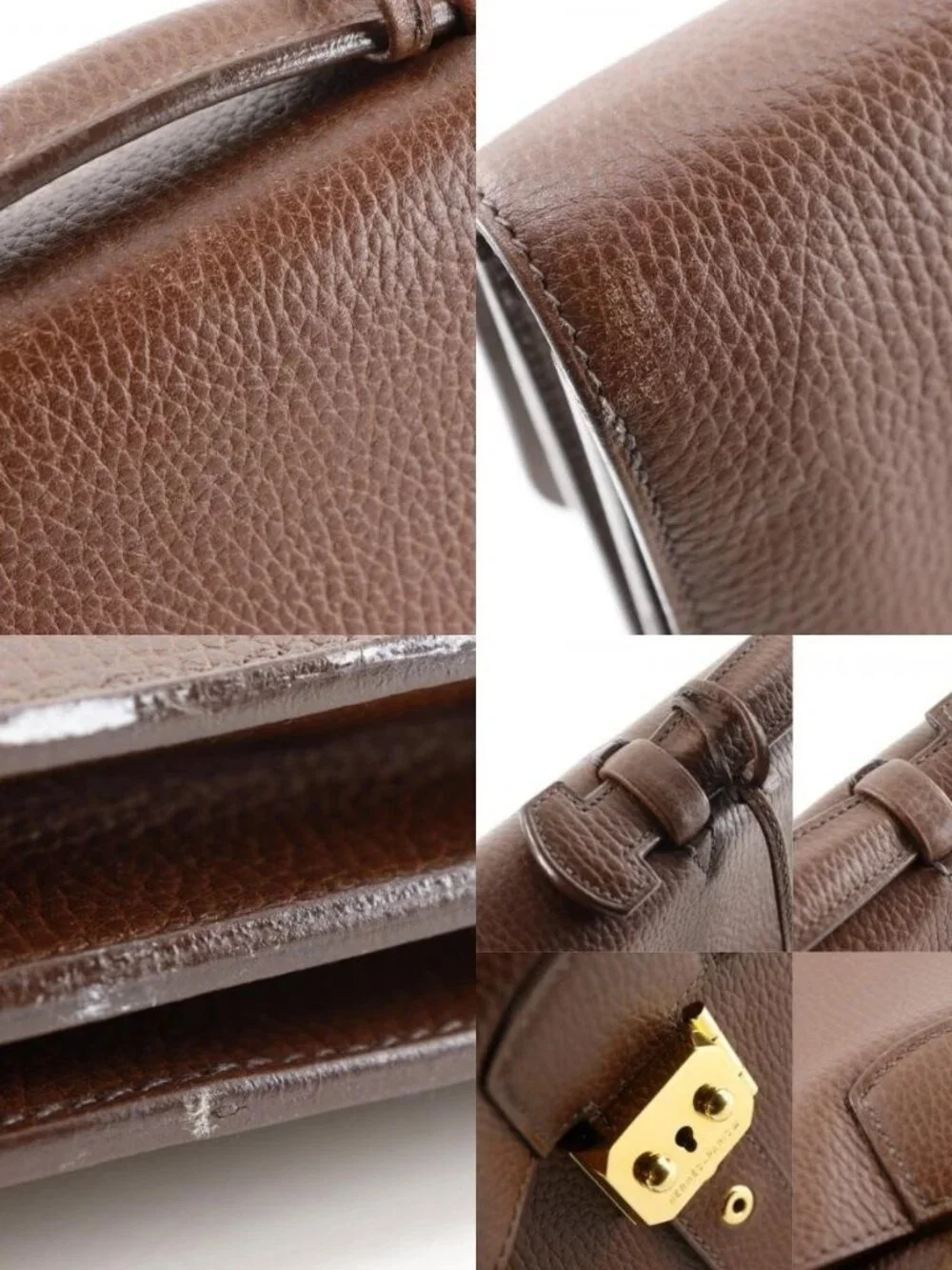 HERMES Sac A Depeche 38 Business bag Brown Fjord mens